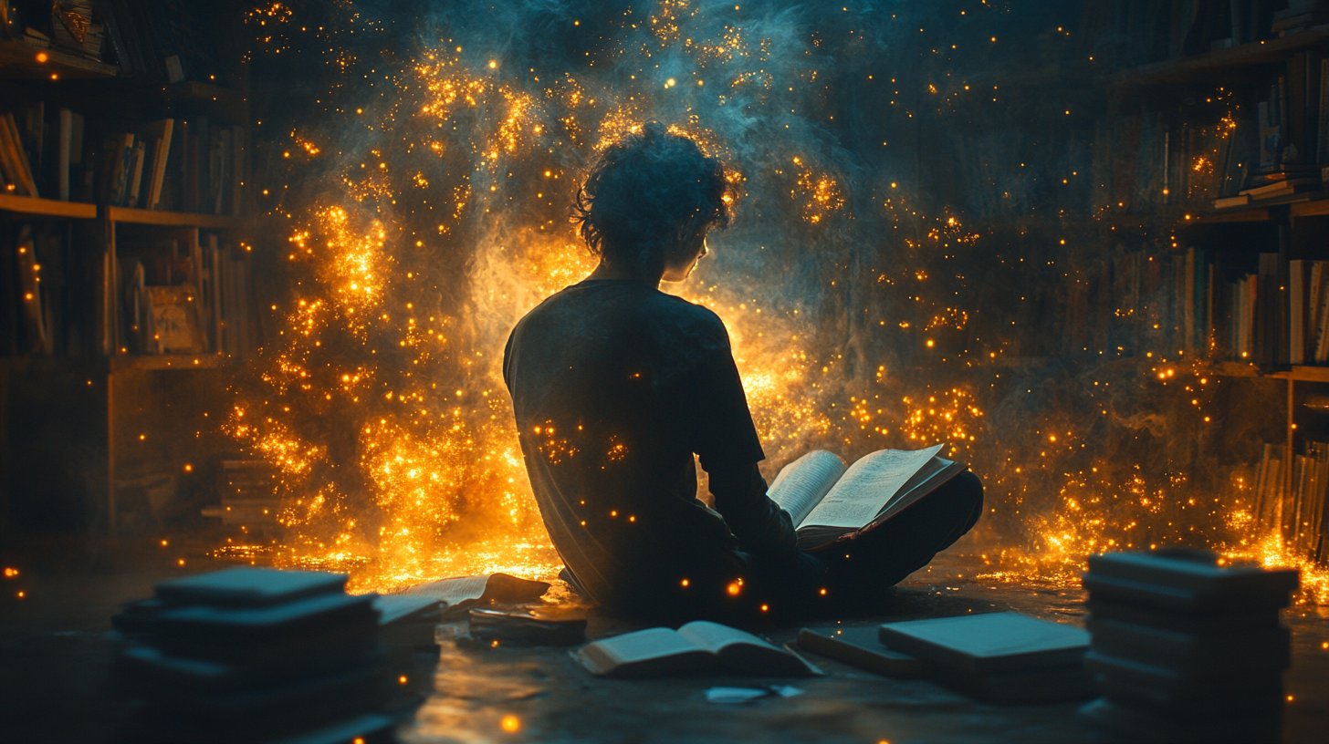 Self-reflection in front of a mirror.