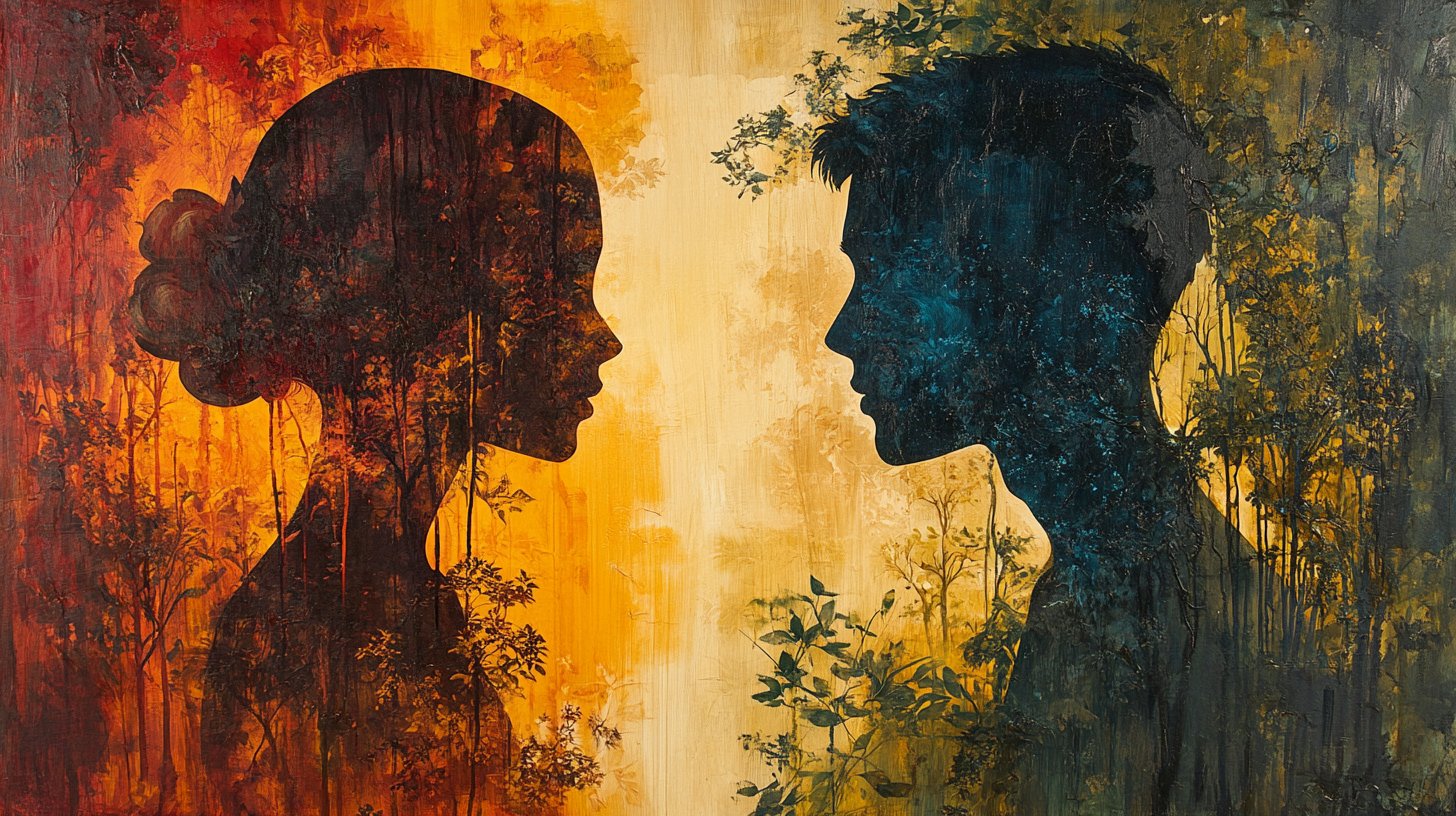 Un momento reflexivo en el que las personas contemplan sus relaciones.