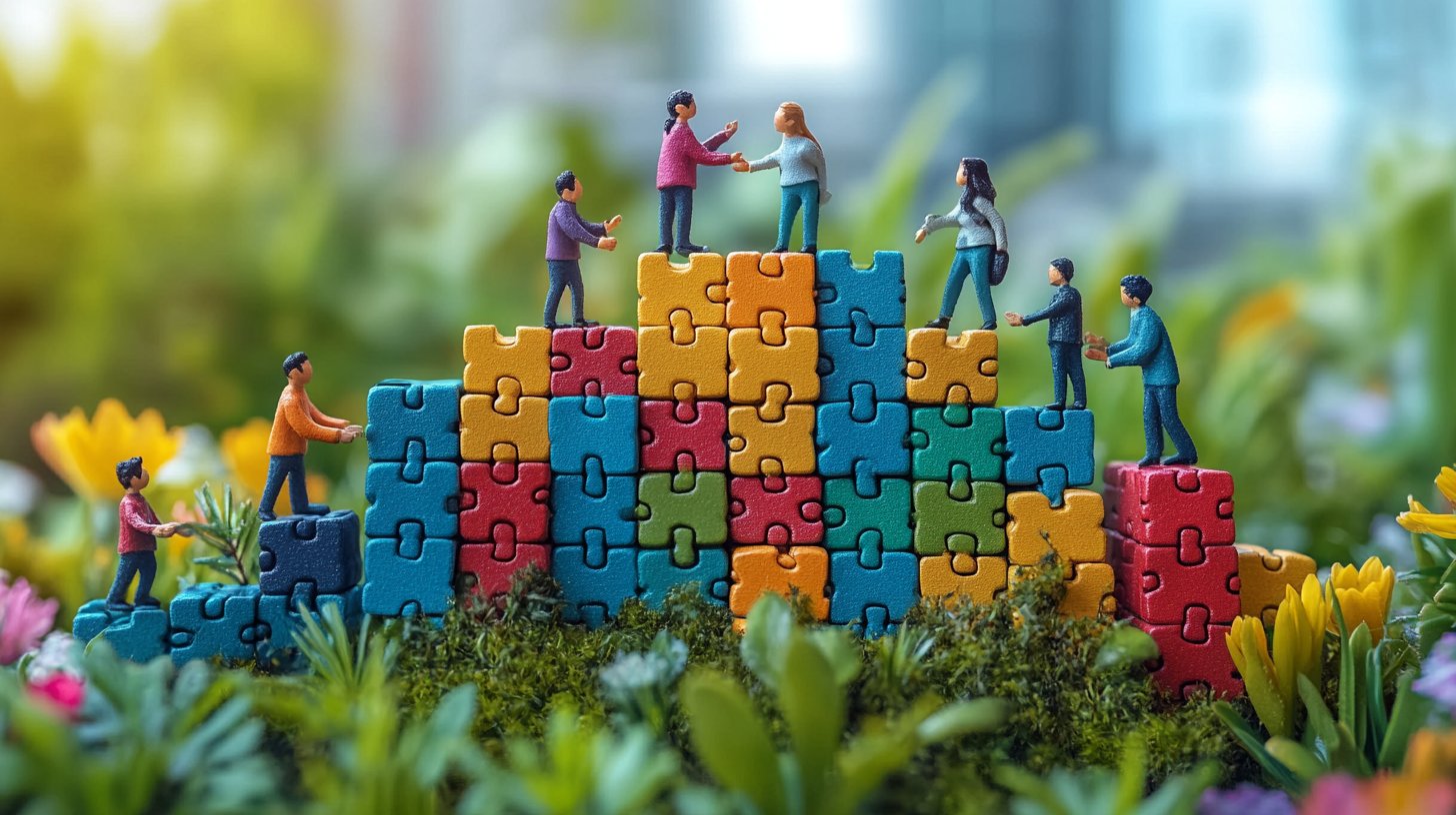 Freunde überwinden Herausforderungen gemeinsam.