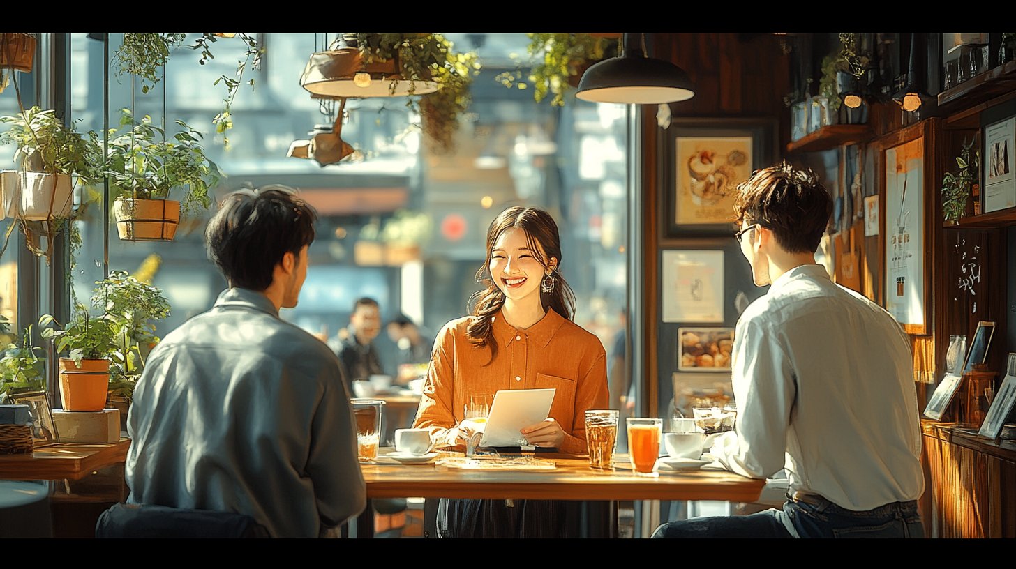 Una donna riceve complimenti in vari contesti, catturando gioia e stile.