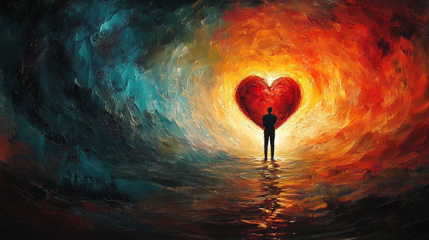 Eine einladende Illustration emotionaler Selbstbewahrung.