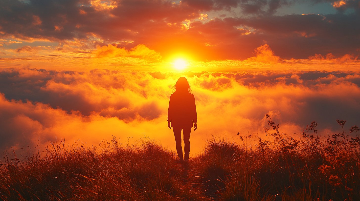 Une silhouette symbolisant l'espoir et la liberté.