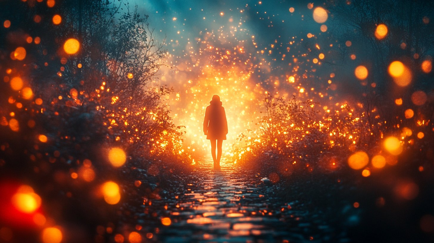 Eine Person am Rand eines neuen Weges, bereit für den Neuanfang.