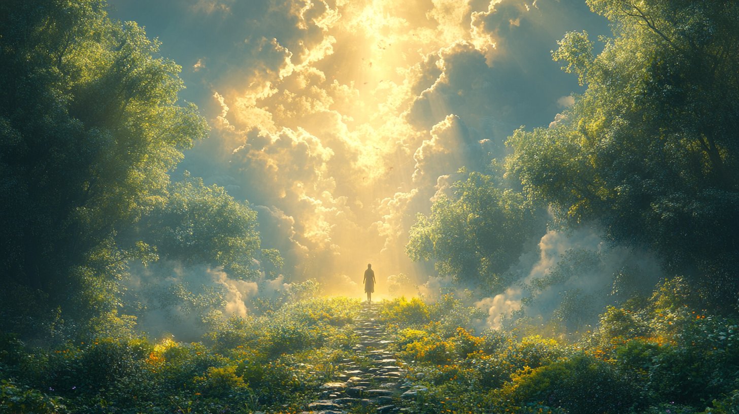 A blooming flower emerging from cracked pavement, symbolizing resilience.