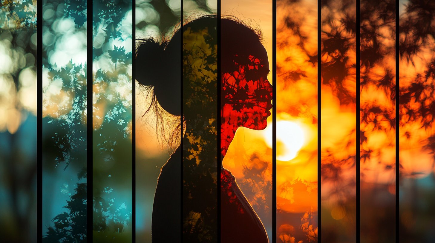 Silhouetten im Wandel der Emotionen.