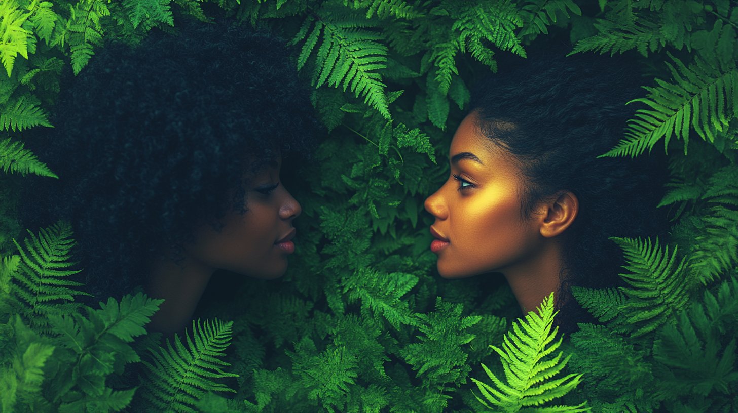 Zwei diverse Personen im respektvollen Gespräch.