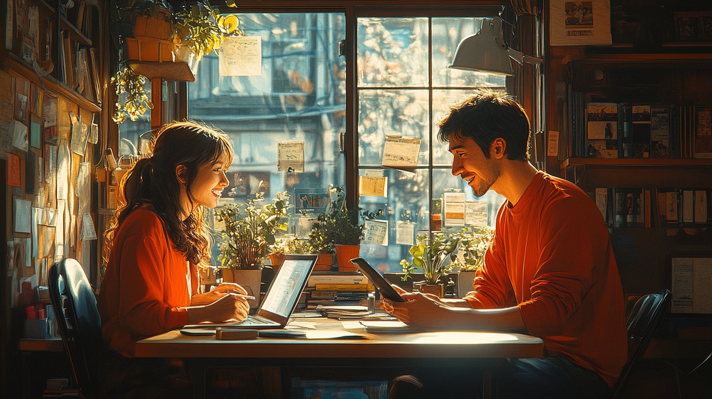 Immagine divisa: una coppia che gode di un hobby condiviso e l'altra che li mostra impegnati in attività separate.