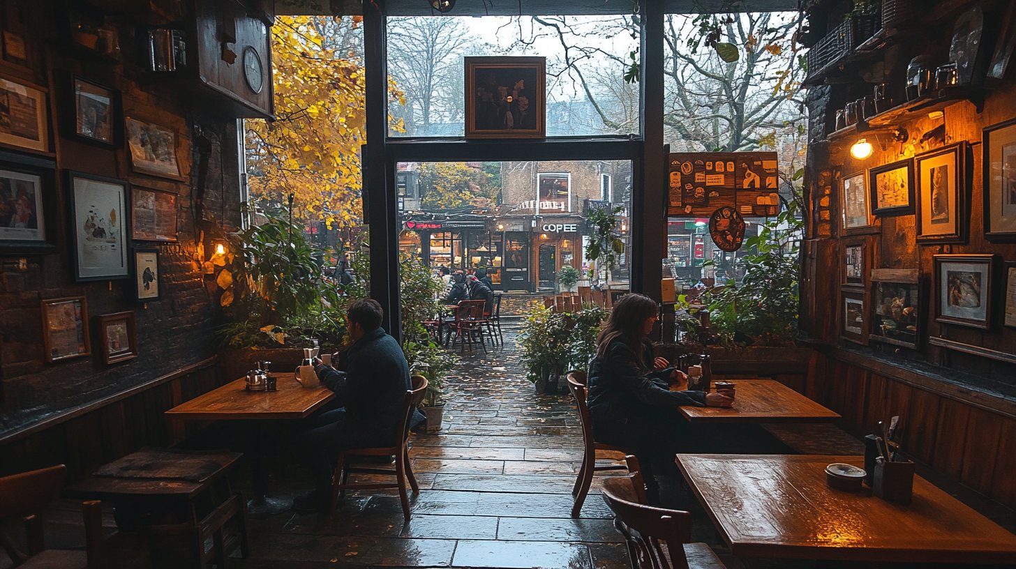 Deux personnes ont une conversation profonde dans un café.