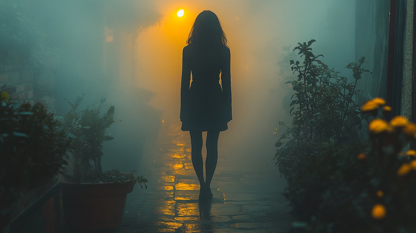 Una figura reaparece de la niebla, sugiriendo reconexión.