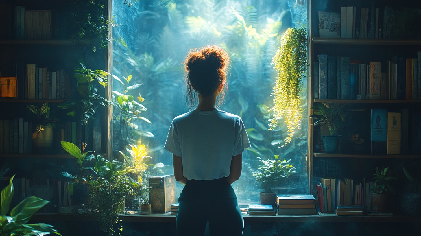 Vertrauensvoll in den Spiegel blicken, um persönliche Investition zu feiern.