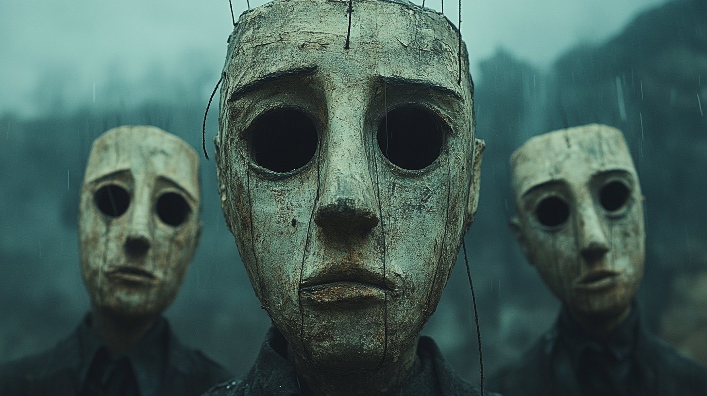 Ein metaphorisches Bild, das Manipulation und emotionale Kontrolle zeigt.