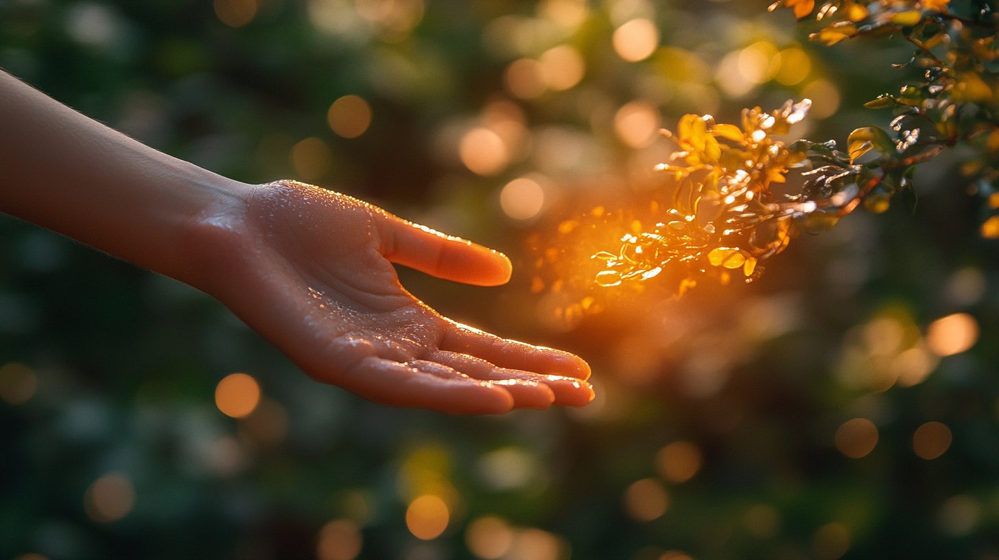 Una mano que se extiende, simbolizando apoyo y conexión.