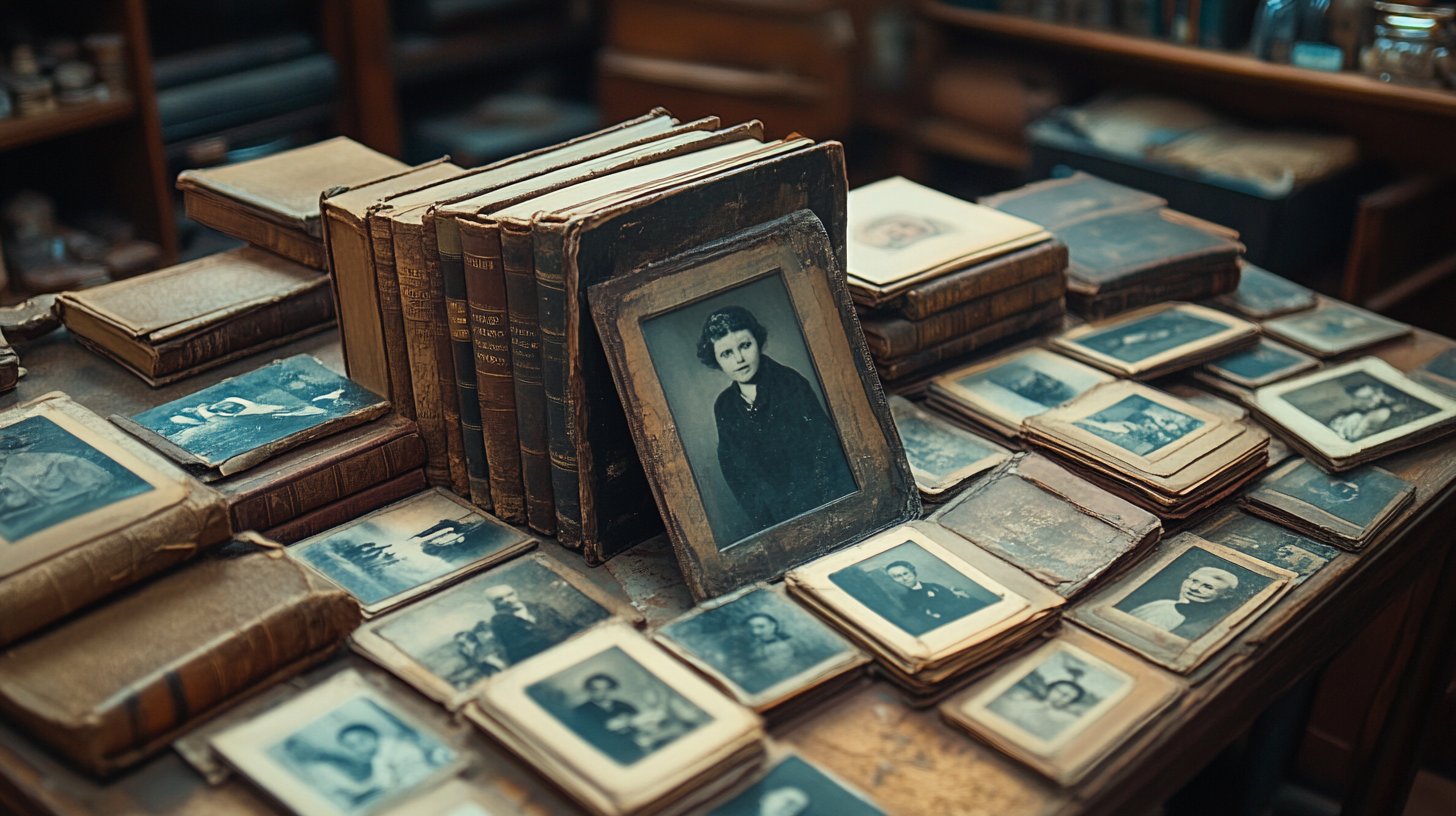 Une collage de souvenirs flous et d'objets vintage.