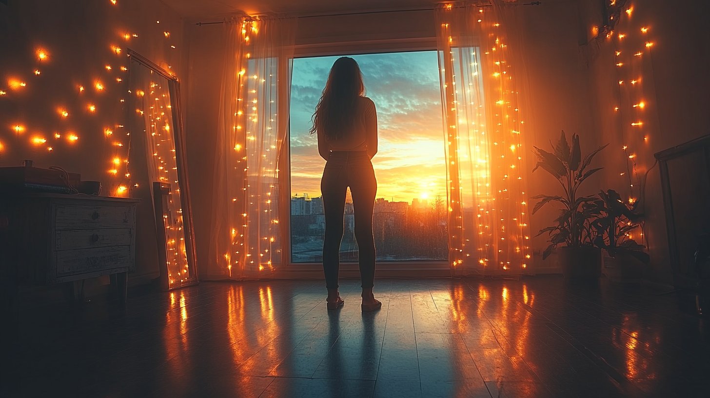 L'amore proprio e l'accettazione si riflettono nel volto.