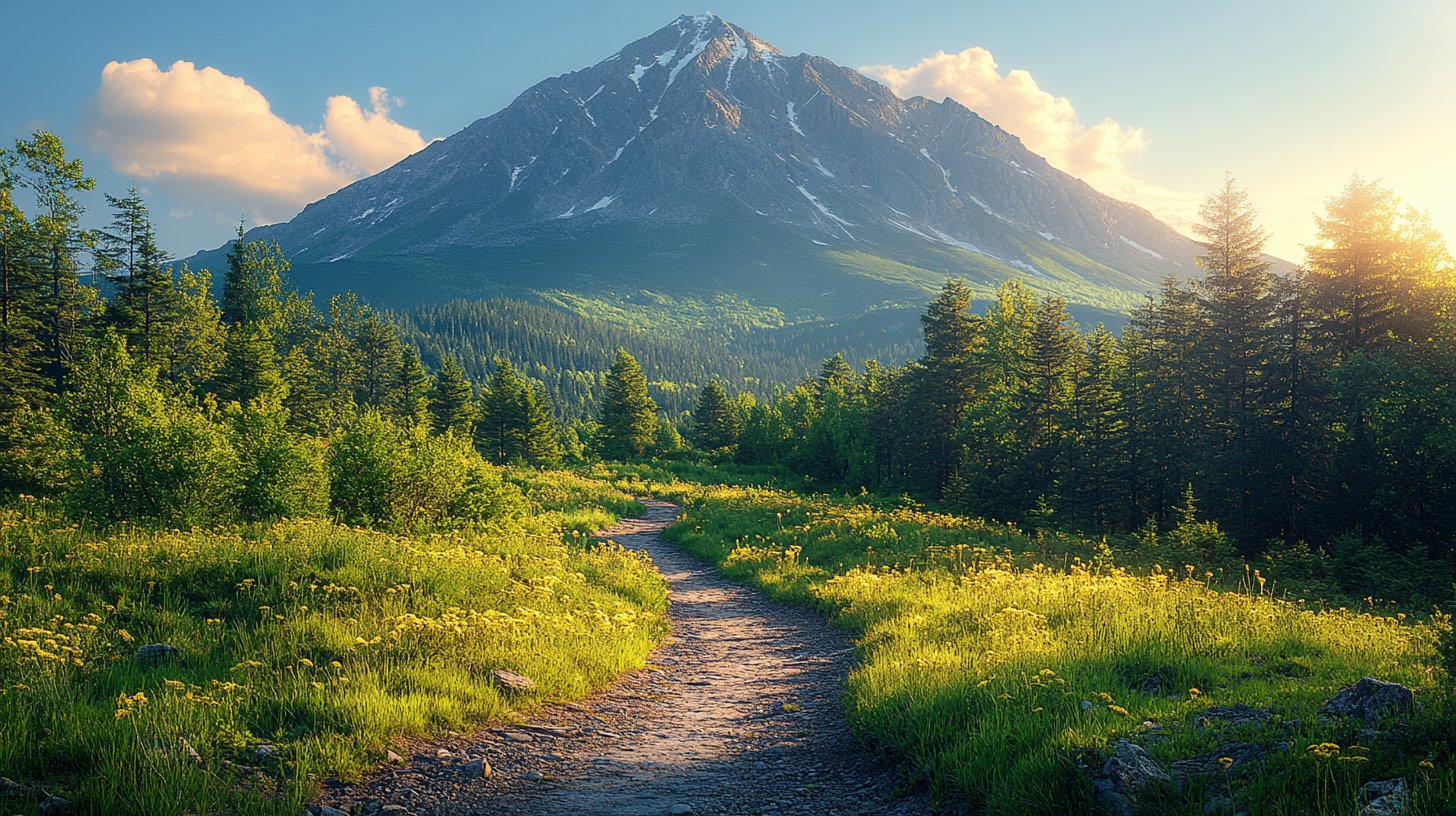 Ein Mann erklimmt einen Berg, der Entschlossenheit verkörpert.