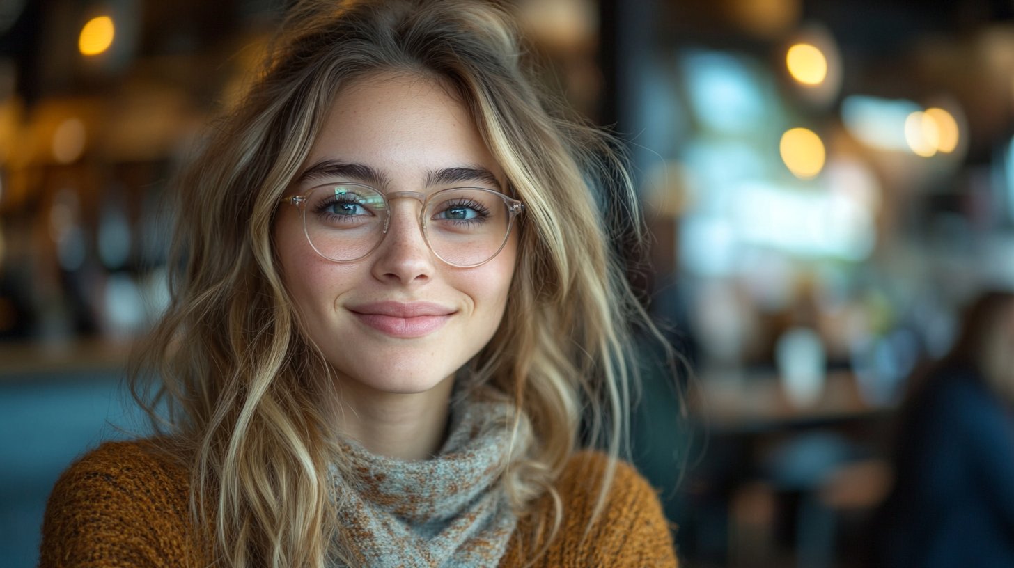 Dos amigos tienen una conversación profunda en una cafetería acogedora.