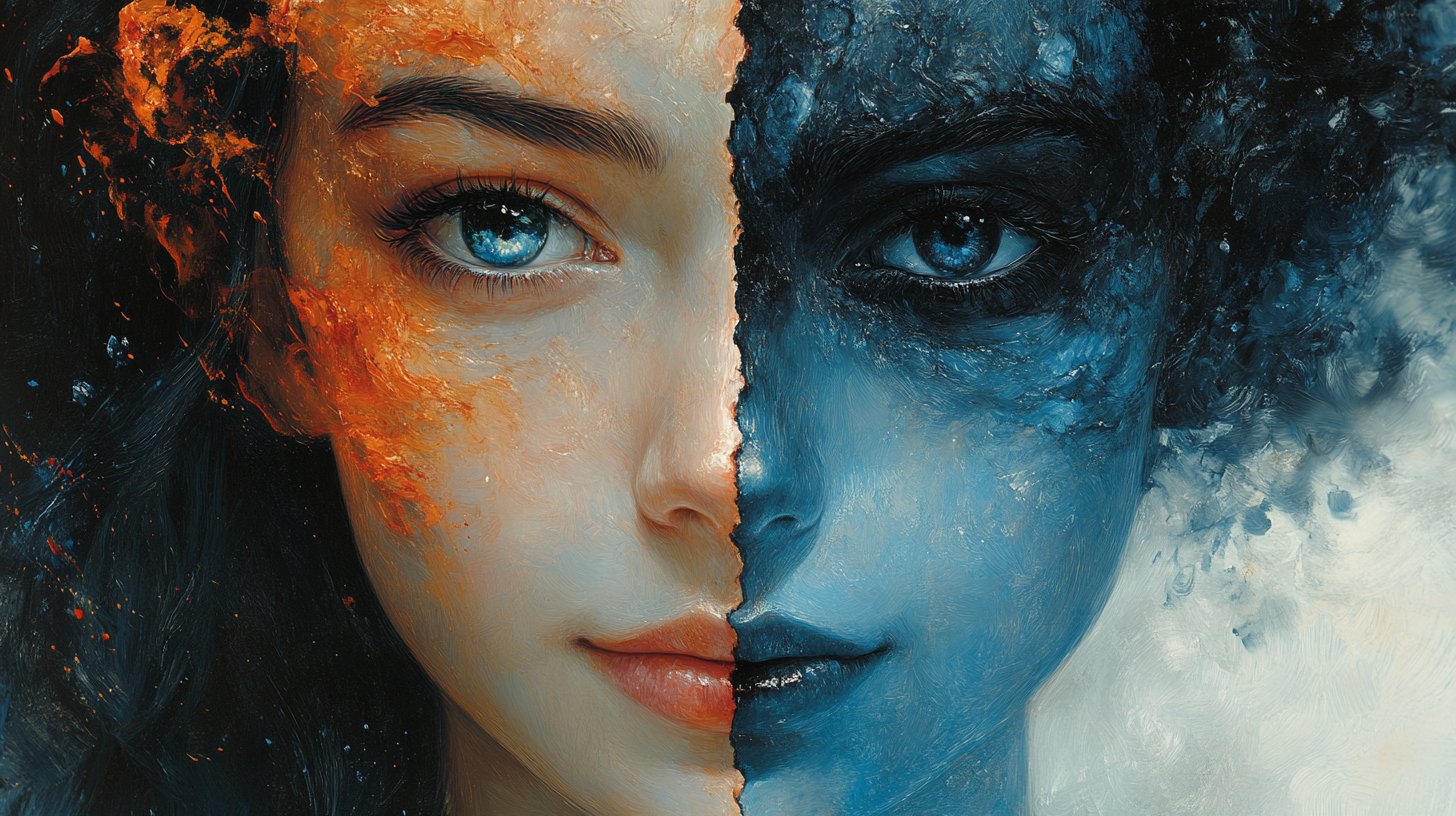 A face reflecting unpredictable mood swings.