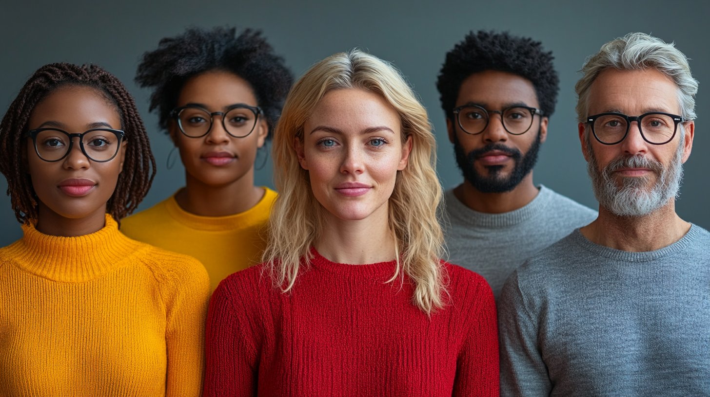 Confused people in social isolation.