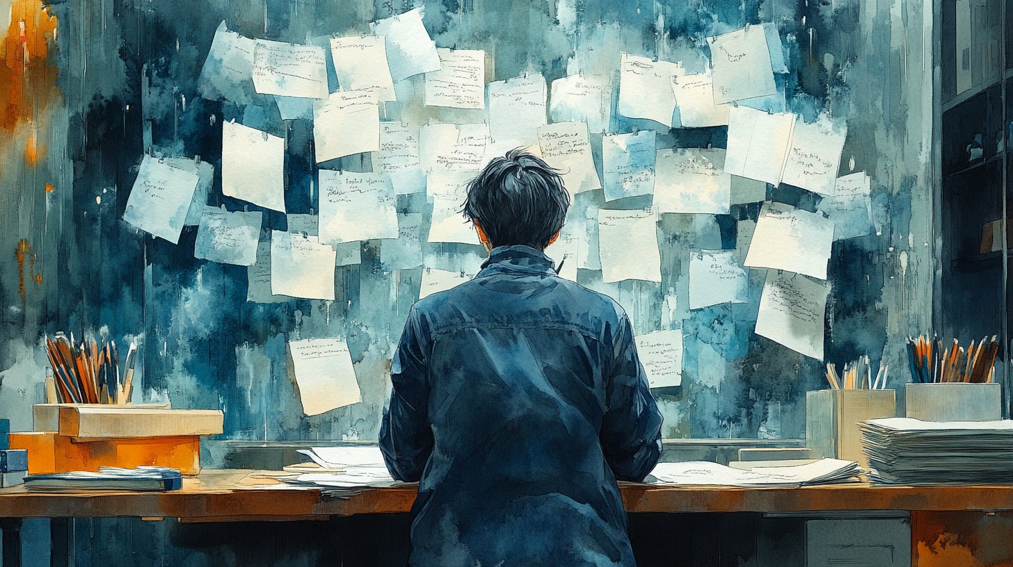 Eine Person, die sorgfältig einen Brief schreibt, um bedeutungsvolle Verbindungen zu schaffen.