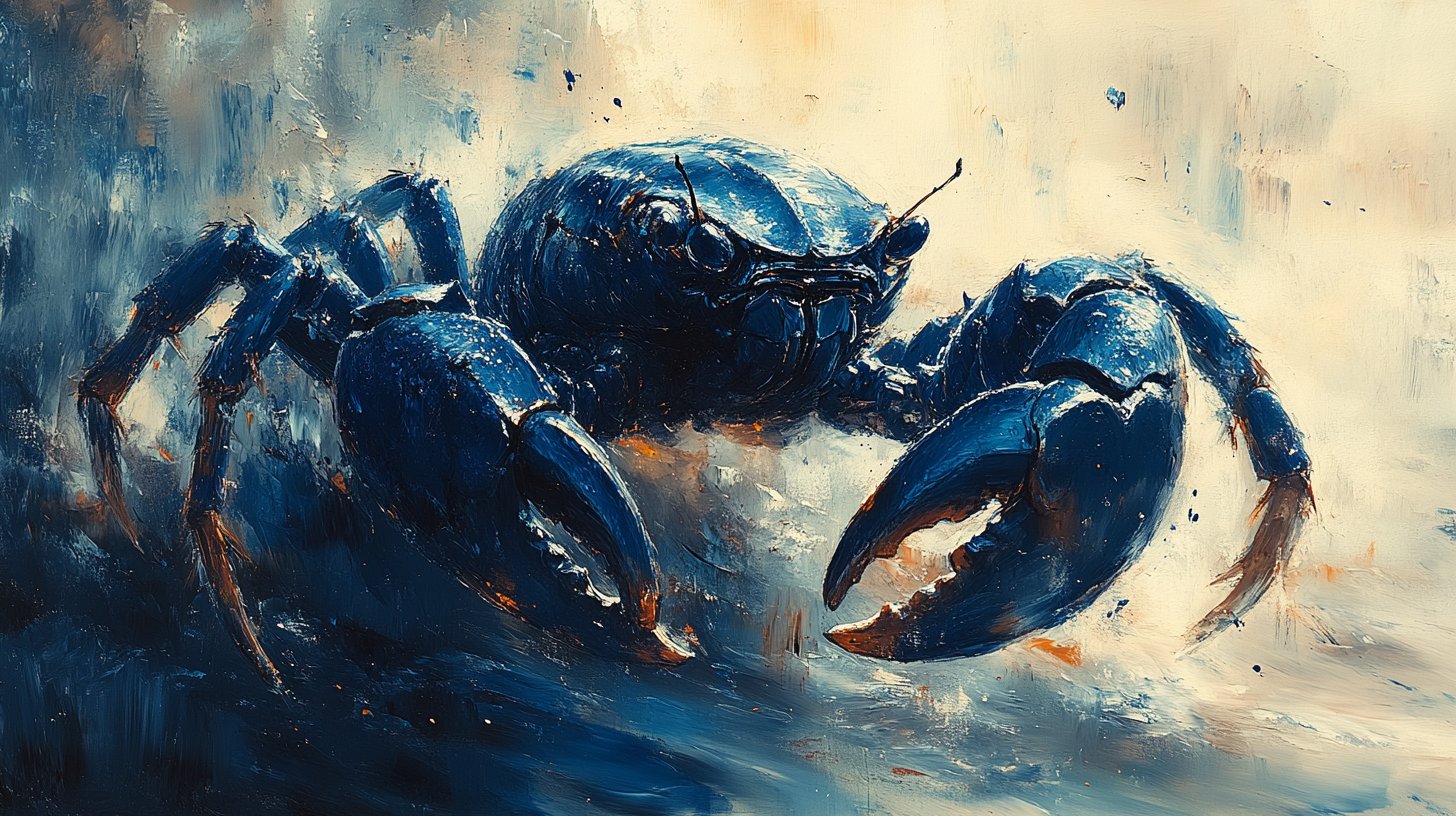 Ein geheimnisvoller Skorpion, der die Intensität tief emotionaler Bindungen darstellt.