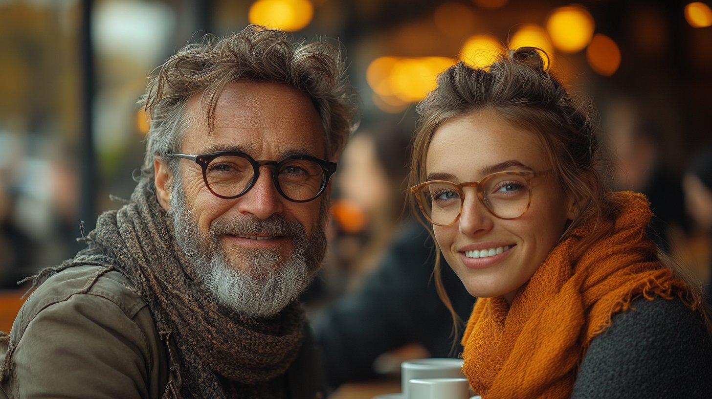 Zwei Personen bei tiefem Gespräch und Kaffee.