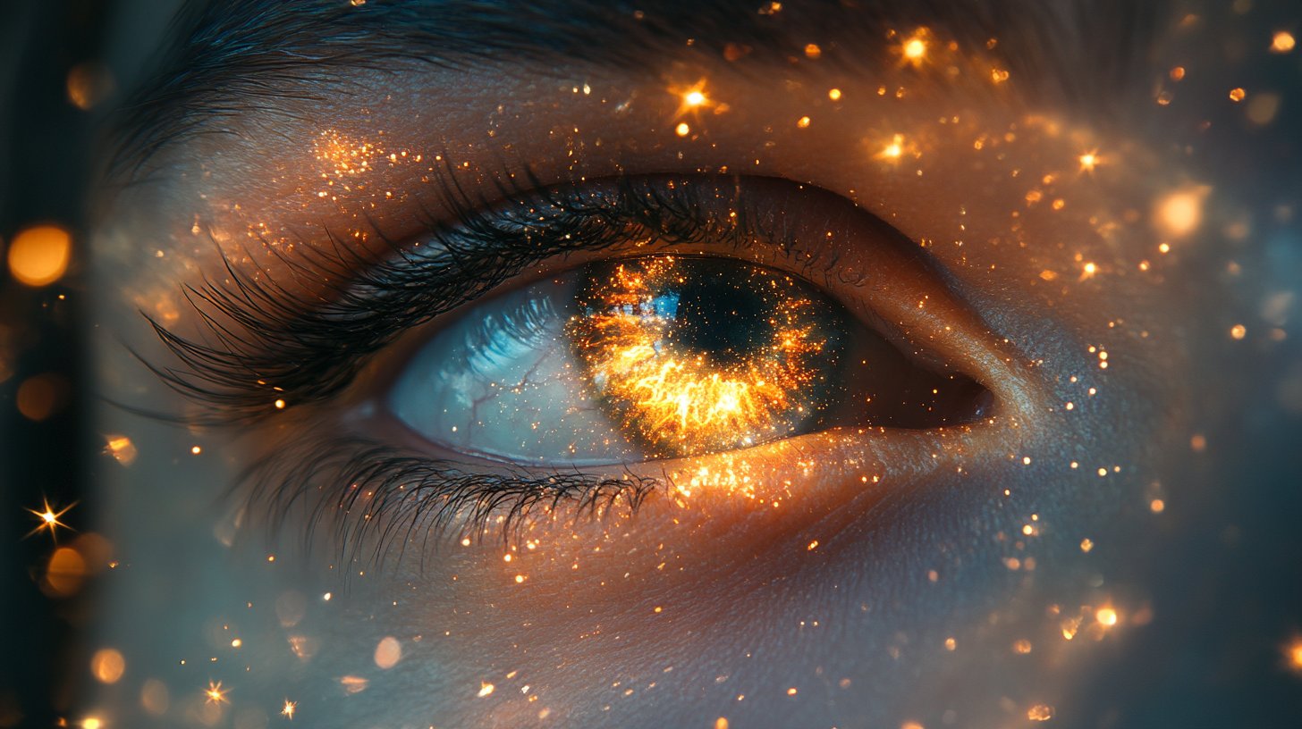 Una representación artística de una mirada llena de asombro y magia.