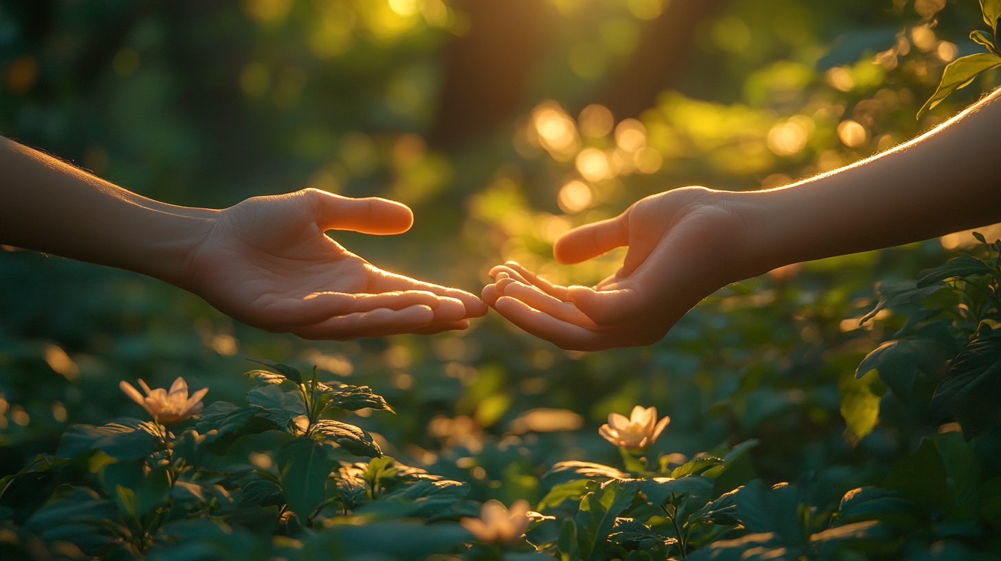 Zwei Hände streben nach Nähe, berühren sich aber nicht.
