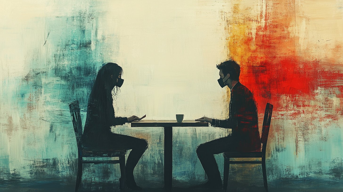 Ein visuelles Metapher für oberflächliche Kommunikation.