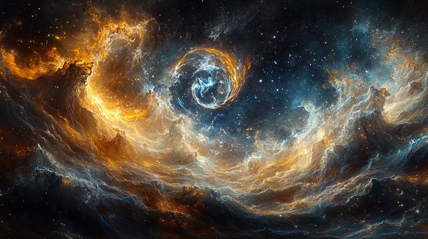 Un Acuario creativo rodeado de agua y elementos artísticos.