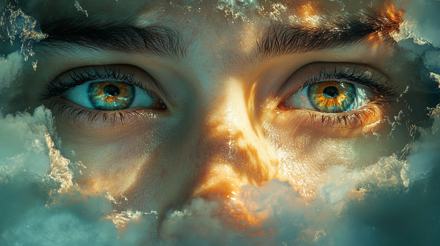 Gros plan d'un visage inquiet reflétant des insécurités et des peurs.