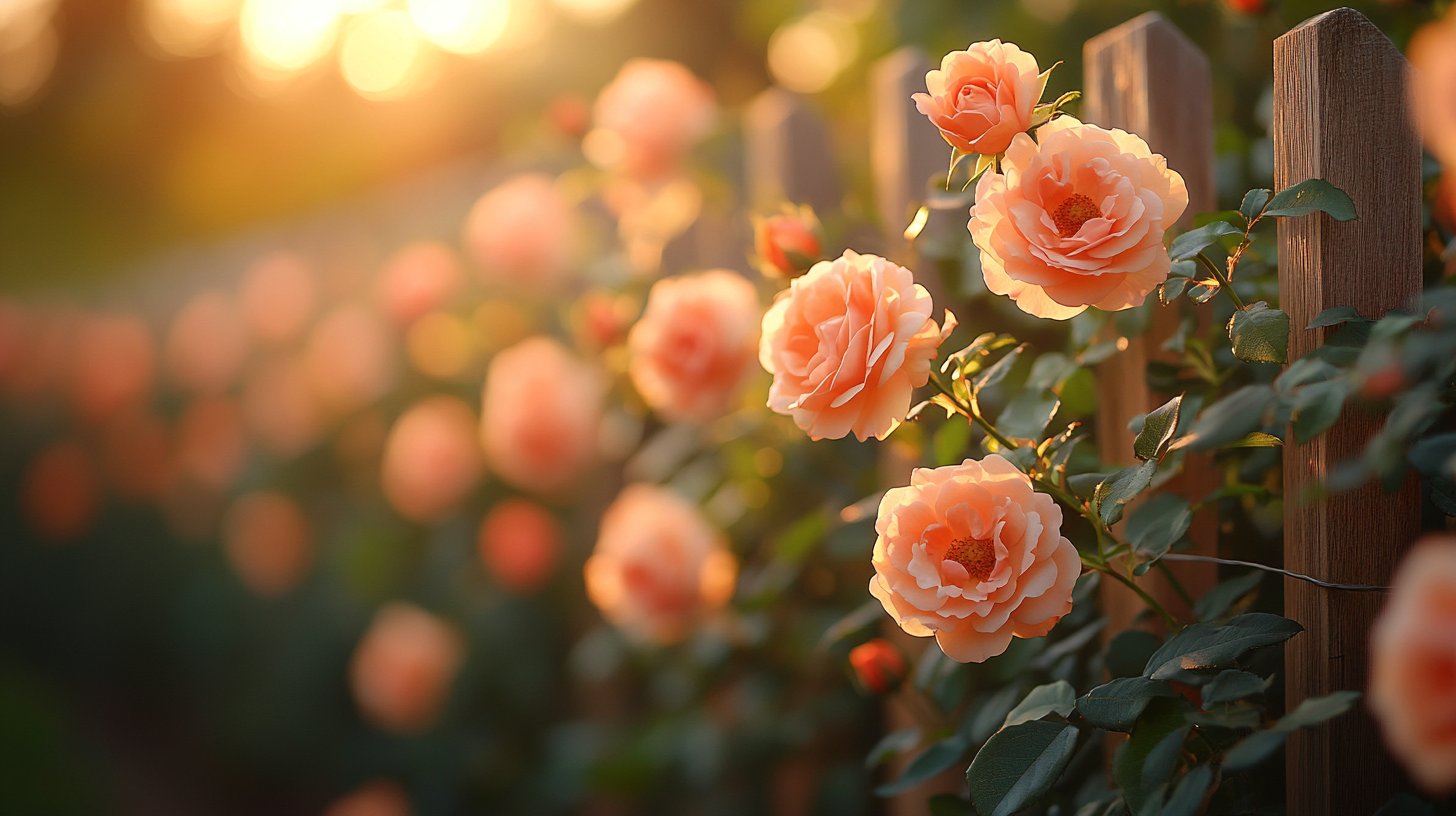 Ein Holzzaun mit blühenden Rosen, der Grenzen und Vertrauen neu aufbaut.