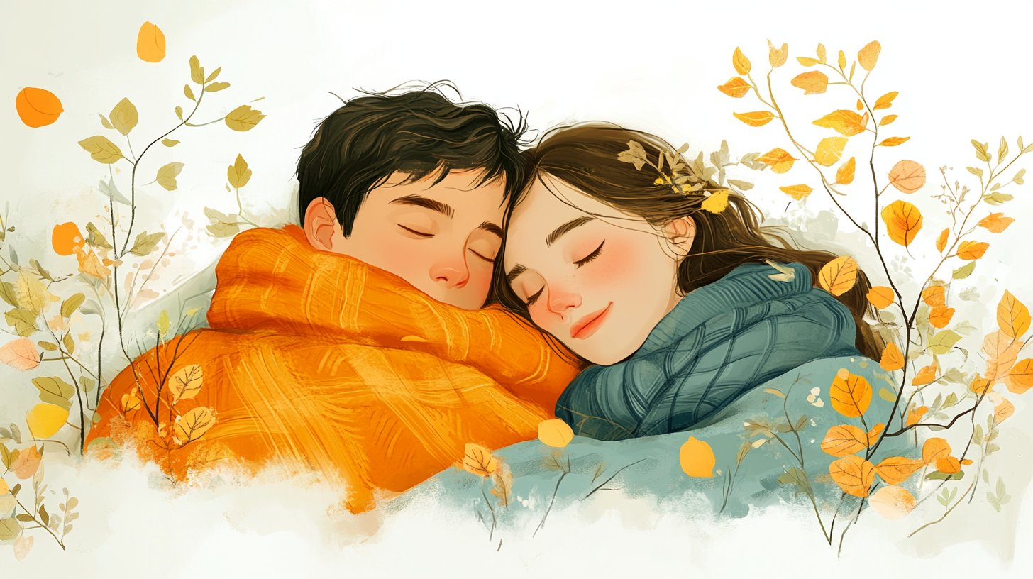 Ilustración que muestra la calidez y seguridad de la posición de cucharita.