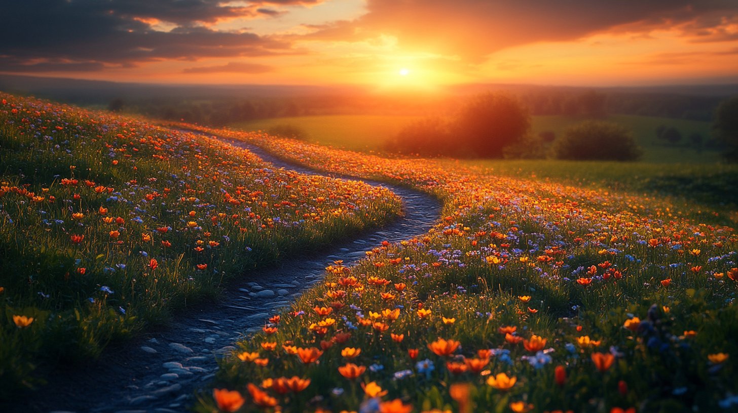 Wendiger Weg zum strahlenden Horizont.