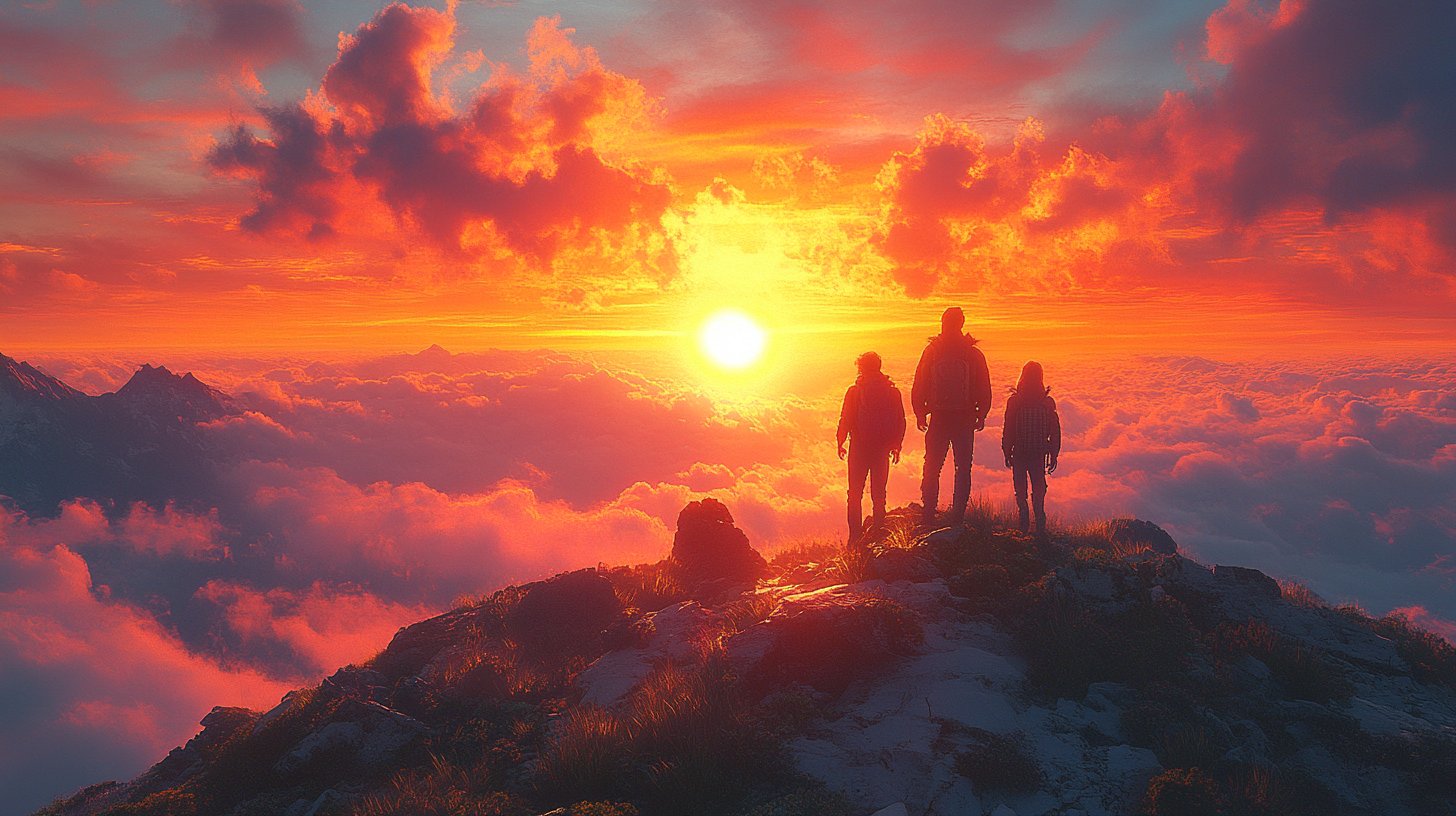 Natur gemeinsam erkunden und den Sonnenuntergang betrachten.