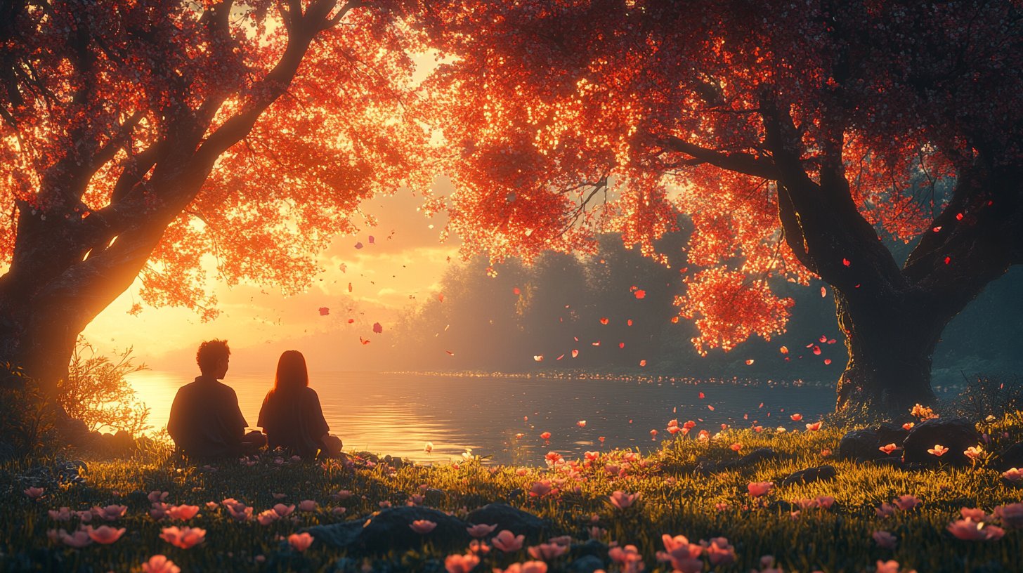 Friends celebrating each other's achievements outdoors.