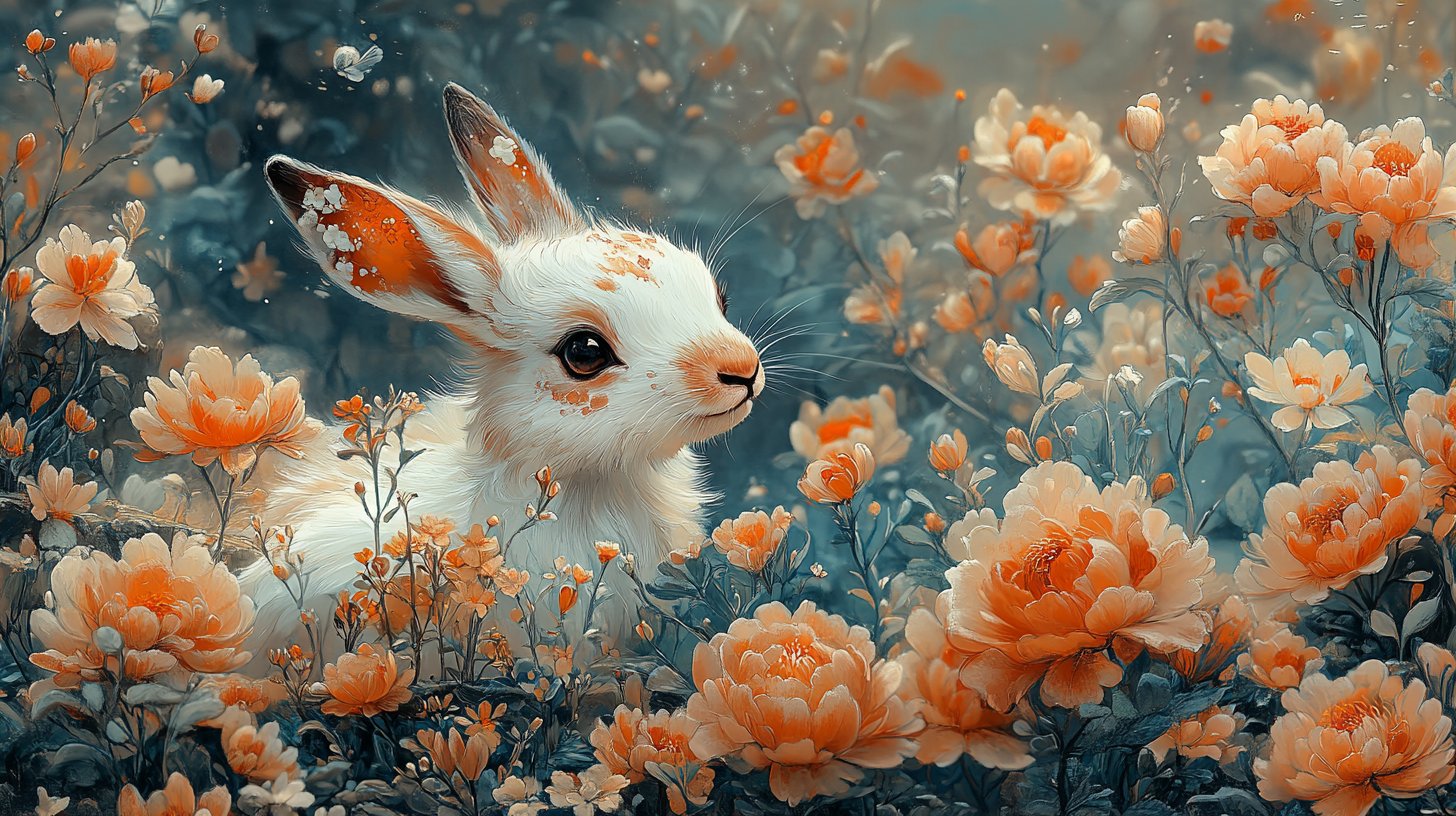 Une illustration paisible d'âmes zodiacales douces dans un jardin tranquille rayonnant de calme et de gentillesse.