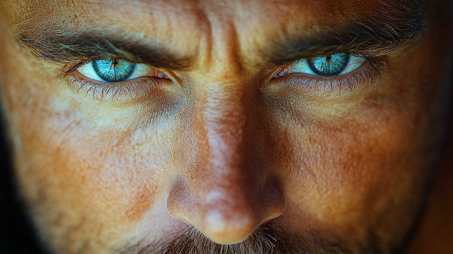 Nahaufnahme eines Mannes mit unsicheren Emotionen.