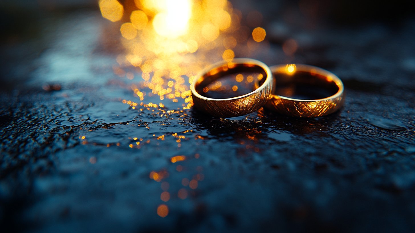 Leere Ringe im Schatten, die Sehnsucht und Reflexion symbolisieren.