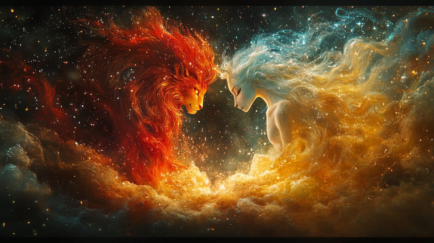 Energías fuertes unidas: Aries y Leo en el amor