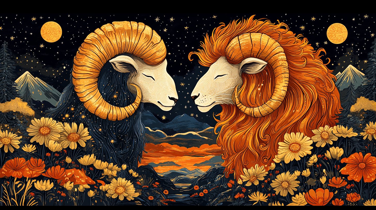 Die dynamische Beziehung zwischen Widder und Löwe