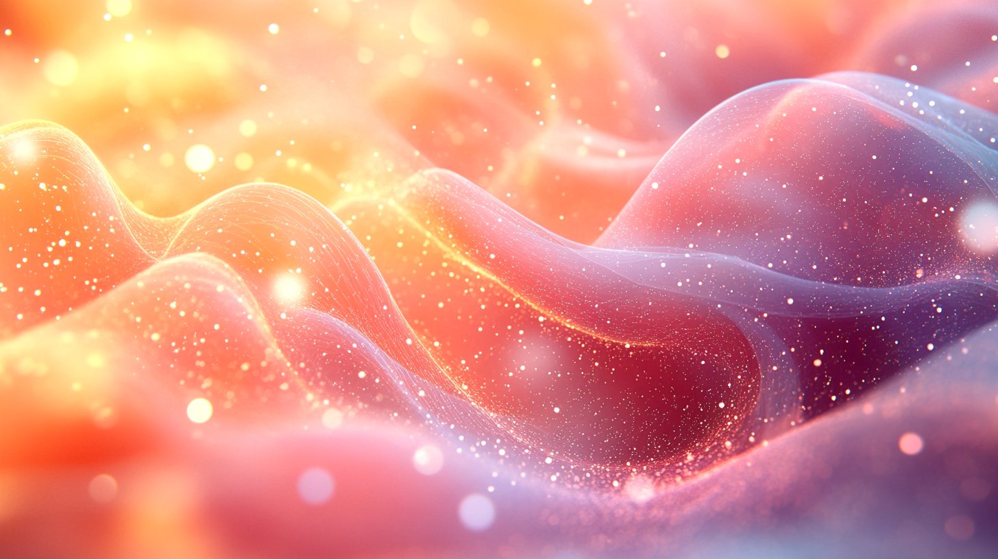 Eine abstrakte Illustration, die den Reiz des Flirtens mit spielerischen Linien und leuchtenden Kugeln einfängt.