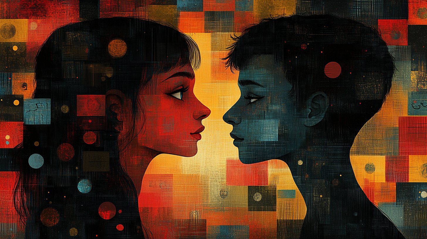 Humorvolle Illustration warnt vor falschen Kosenamen in Beziehungen.