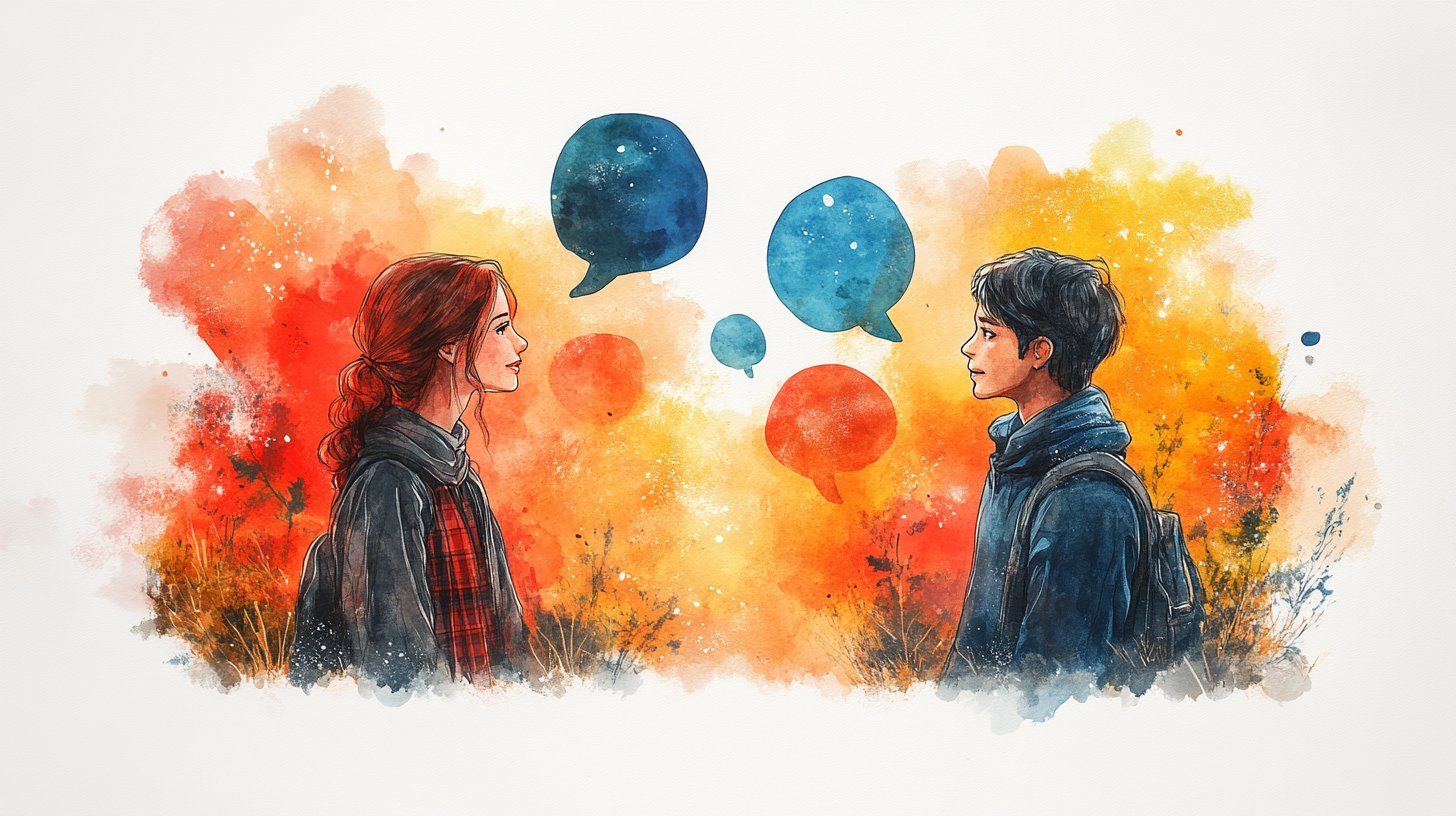 Two people having a deep conversation via video call.