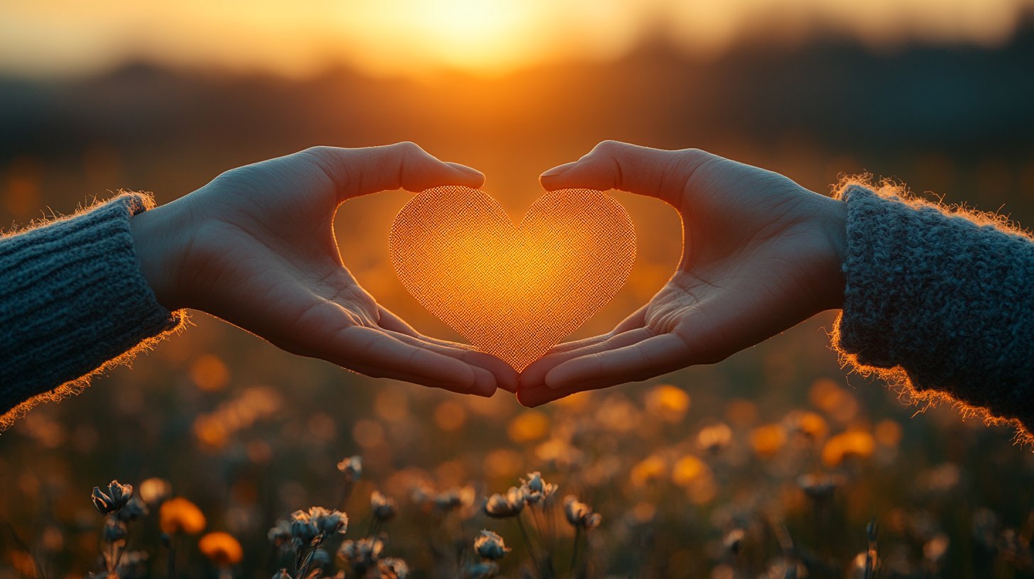 Two hands holding a heart-shaped lock, symbolizing trust.