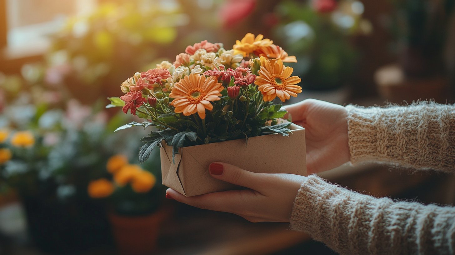 Mani che scambiano regali pensosi di gentilezza.