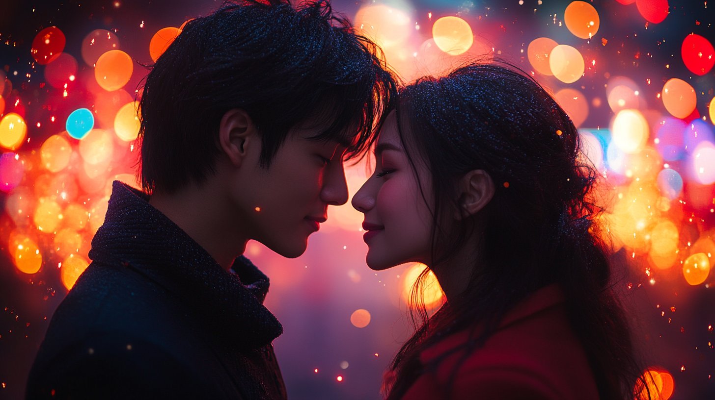 Ein ruhiger Moment zweier Menschen, die sich in die Augen sehen.