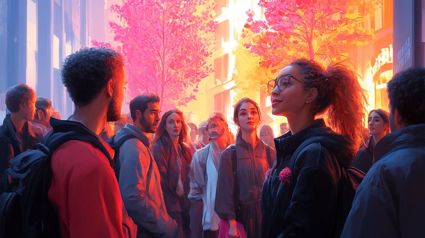 Diversos cumplidos en una atmósfera cálida.