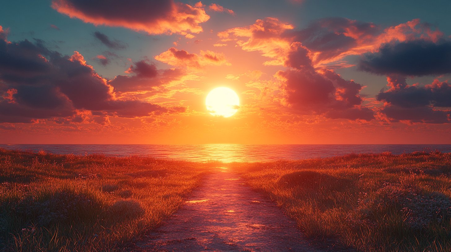 Un'alba sull'orizzonte rappresenta speranza e nuovi inizi.