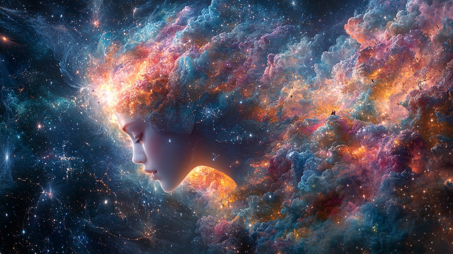 Símbolos astrológicos entrelazándose con recuerdos de amor perdido.