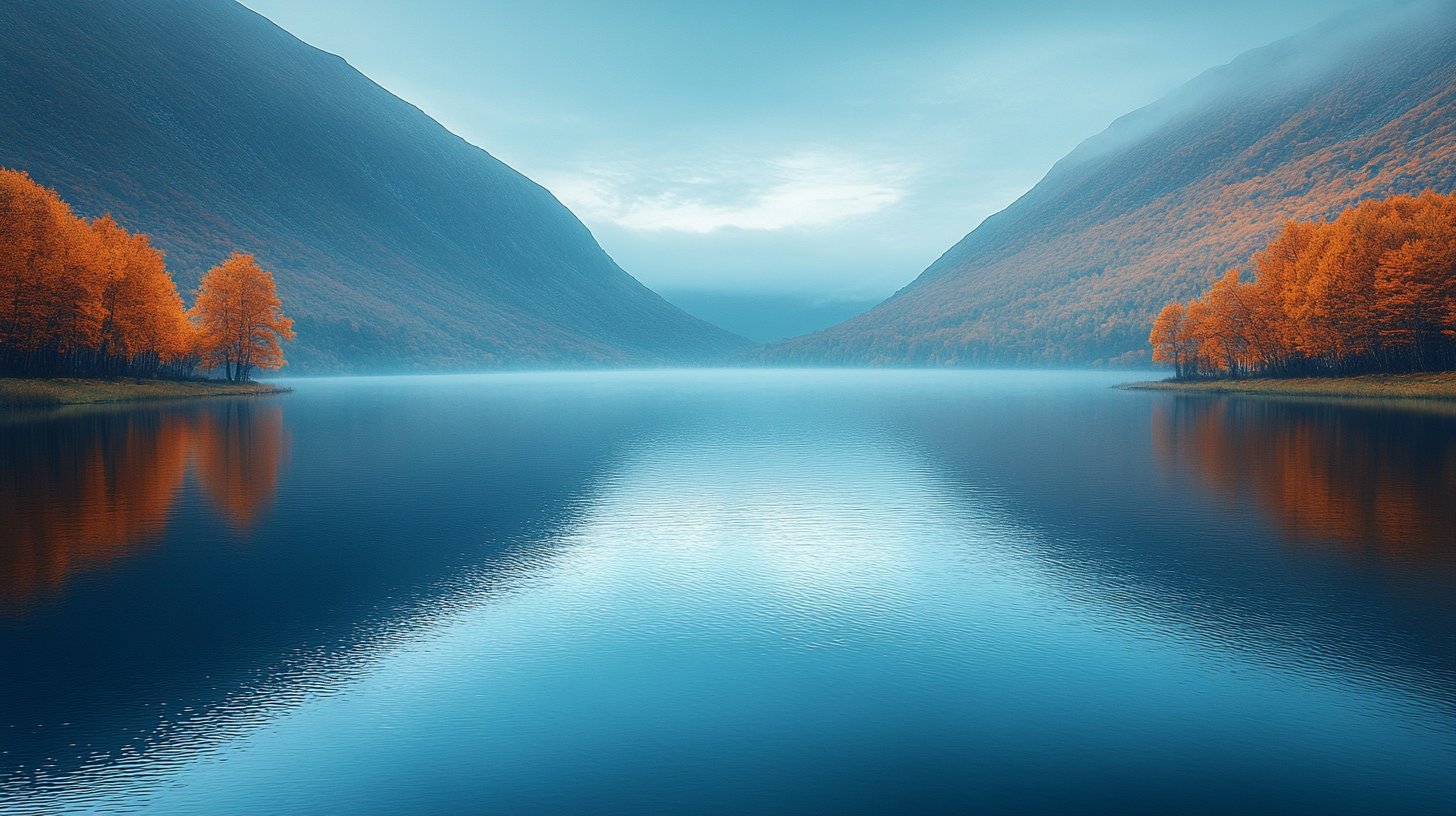 A clear lake reflects emotional peace.